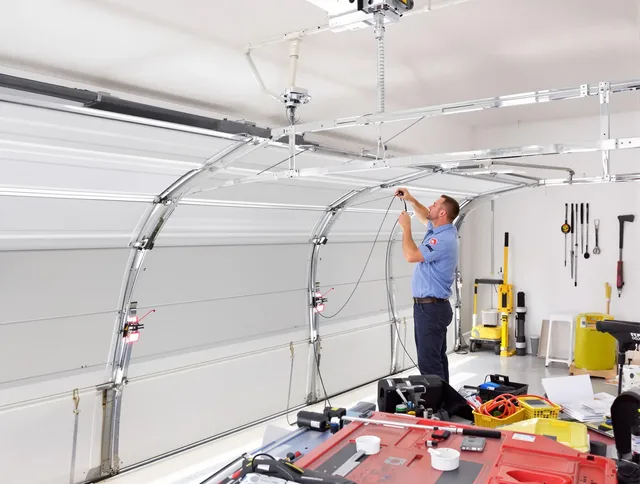 Garage door cable repair service by Moreno Valley Garage Door Repair in Moreno Valley