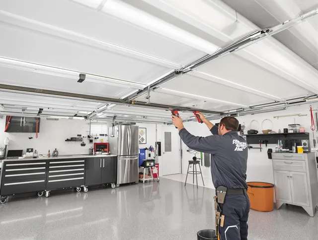 Overhead garage door repair service by Moreno Valley Garage Door Repair in Moreno Valley