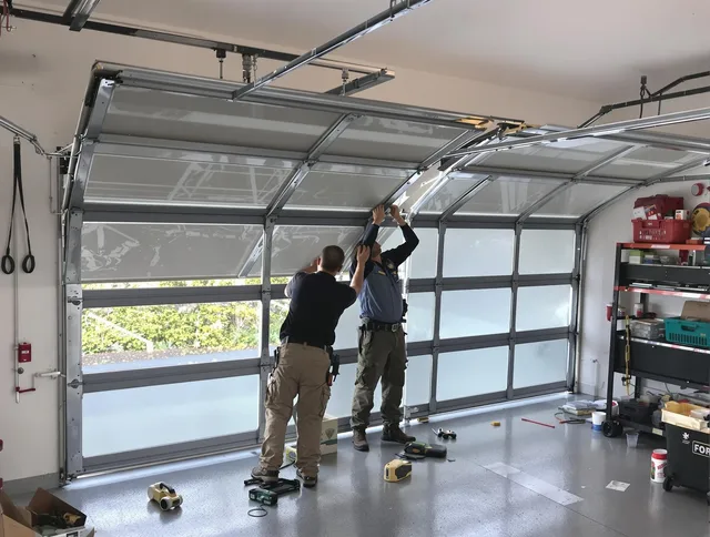 Moreno Valley Garage Door Repair expert performing precise panel replacement on Moreno Valley garage door